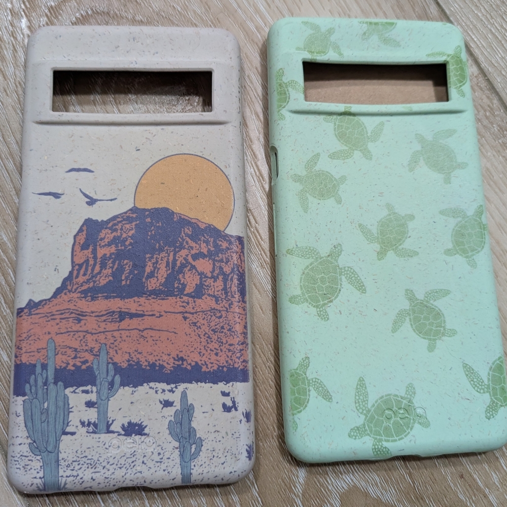 Eco-Friendly Desert and Turtle Google Pixel 7 Pro Phone Case Set